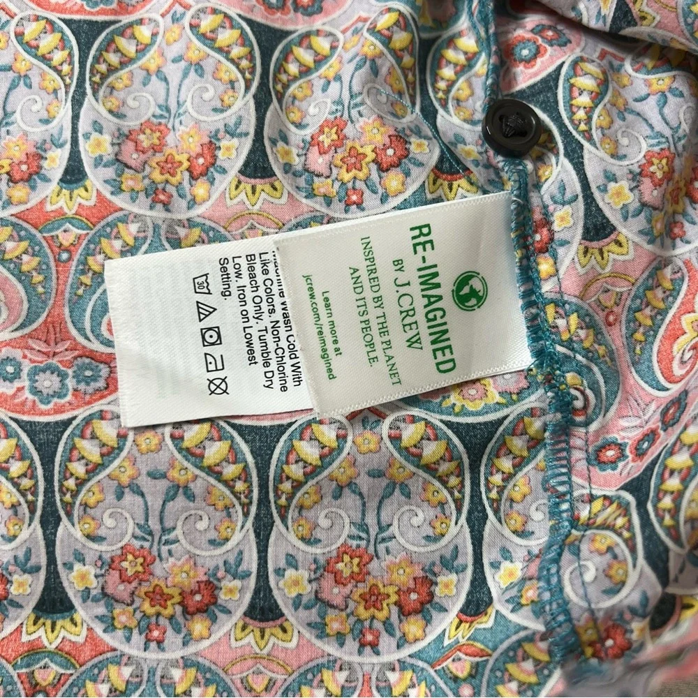 J. Crew Tie-Waist Organic Cotton Top in Liberty Giorgia Duke - Picture 9 of 10